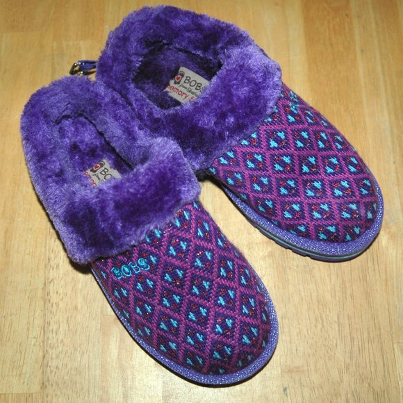 Skechers Other - Skechers Purple Girl Slip On Shoes BOSS Memory Foam US Size 1 Kids Brand New
